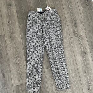 J. McLaughlin Black and White Patterned Pants